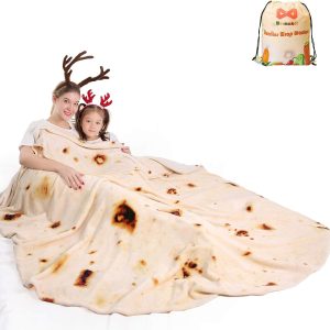 Giant double sided burrito blanket for kids and adults.