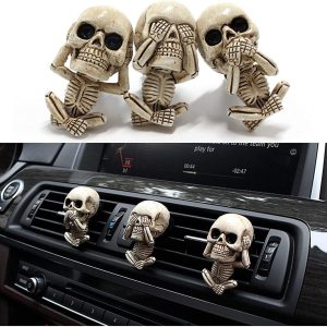 Funny Goth Skeleton Skull Car Air Fresheners – Spooky Halloween Decor Quirky Car Accessories and Scents for a Festive Ride!