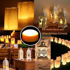 SpookyGlow 4-Pack LED Pumpkin Lights: Remote Controlled Timer, Mesmerizing Flickering Candle Set for Halloween & Christmas Décor – Orange Glow!