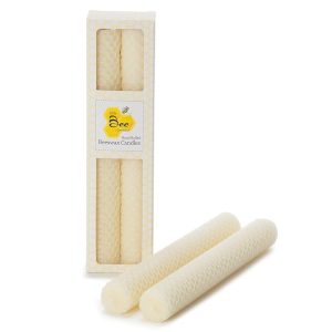8 beeswax taper candles little bee ct single pair