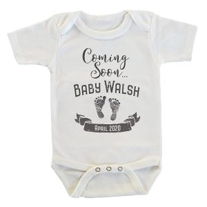 baby coming soon onesie