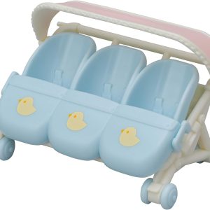 calico critters triplet stroller blue