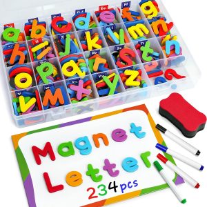 coogam magnetic letters 234 pcs foam alphabet magnets