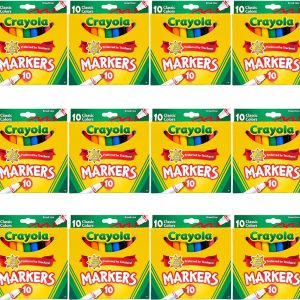 crayola broad line markers bulk 10 colors 12 packs