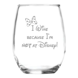 minnie inspired stemless wine glass funny gag birthday gift