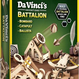 nat geo da vinci catapult kit 3d puzzle building toy wood building kit for kids stem project engineering model kit amazon exclusive