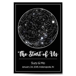 personalized star constellation map unframed custom poster