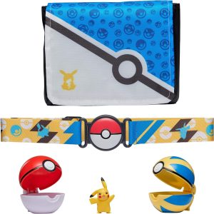 pokémon bandolier set pikachu figure poke balls belt bag battle mat