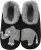 Fuzzy slipper socks with elephant design for women.