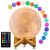 3D printed LED moon lamp gift with 16 colors and remote control.