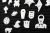 +80pcs Felt Message Board Accessories Gothic – Shapes Include: Pumpkin, Coffin, Skeleton, Skull, Spider, Bat, Witch Hat, Broom