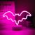 LED Neon Bat Lights Halloween Decorations, Bar, Wall, Spooky Decor-Bat with Holder Base(Pink)
