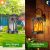 Upgrade Your Outdoor Lighting with KOOPER 4 Pack Solar Lanterns! Illuminate Your Yard and Garden with Flickering Flame Solar Lantern
