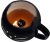 Cute ceramic cat coffee mug – 12oz black mug perfect for cat lovers, women and girls with fun feline design