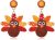 Handmade Thanksgiving Beaded Earrings – Fall Accessory for Women – Pumpkin, Turkey, Maple Leaf Design