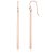 Rose Gold Plated Bar Dangle Earrings