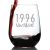 Vintage 1996 27th Birthday Wine Glass – Bday Decor (Women & Men)