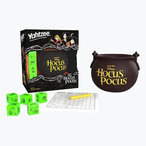 yahtzee disney hocus pocus caldron dice cup family dice game